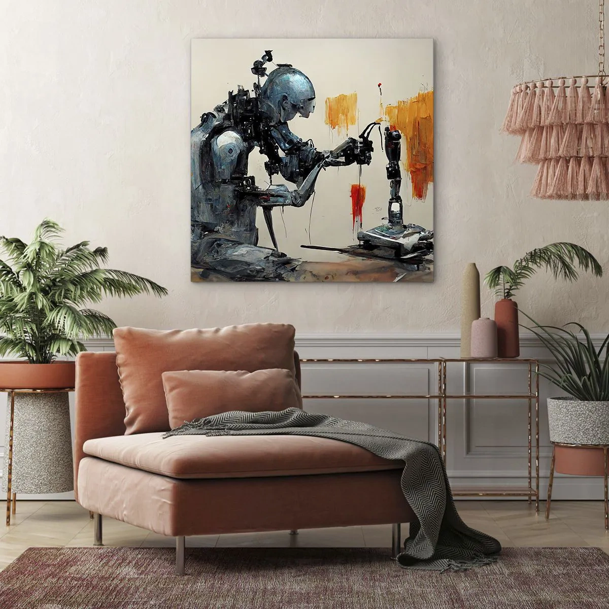 Lærredstryk - Billede på lærred - Kommer i morgen... - 60x60 cm