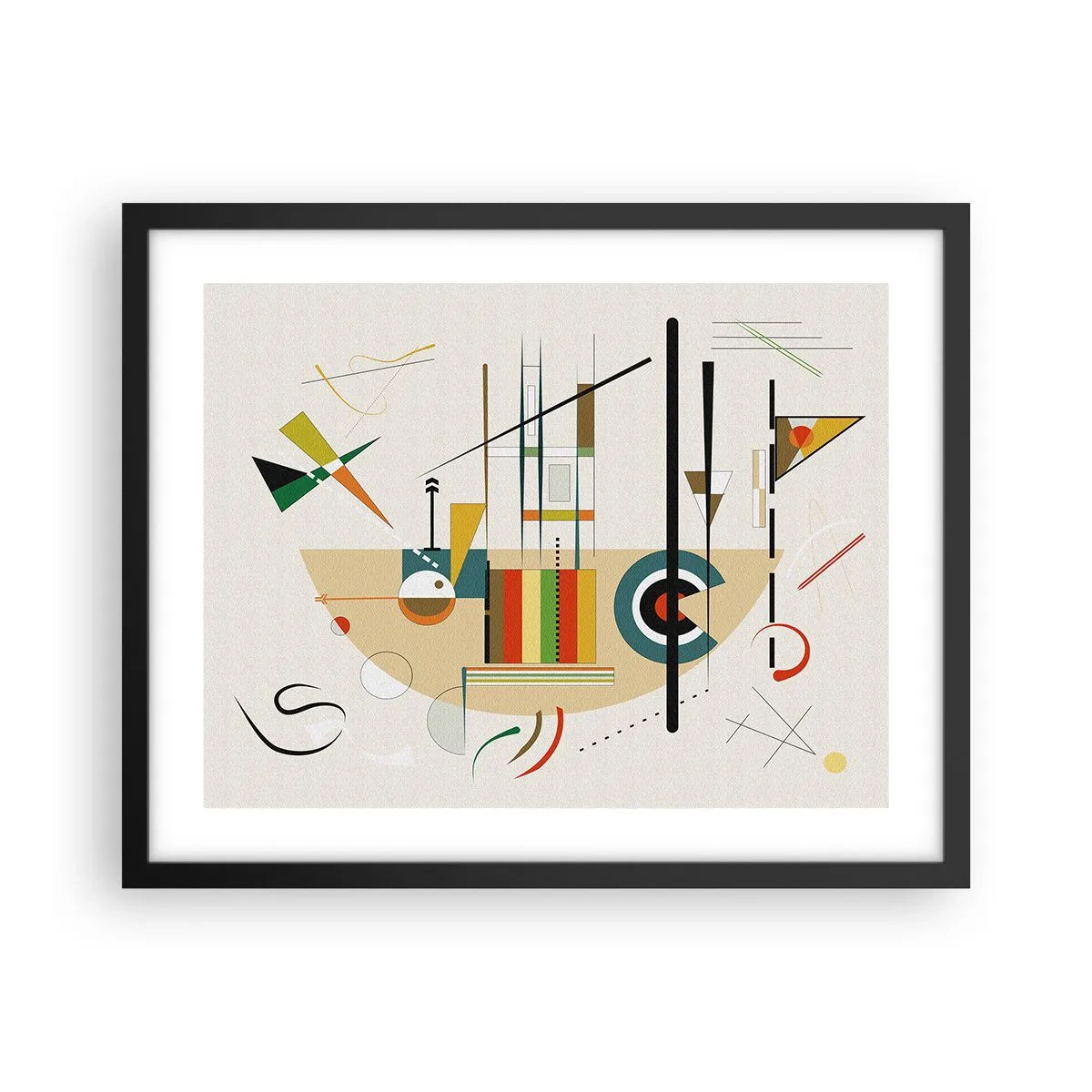 Plakat i sort ramme - Og verden griner - 50x40 cm