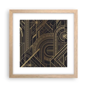 Plakat i ramme af lyst egetræ - Koncepter, idéer, planer - 30x30 cm