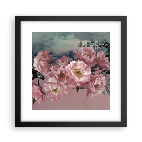 Plakat i sort ramme - Højdepunktet af romantikken - 30x30 cm