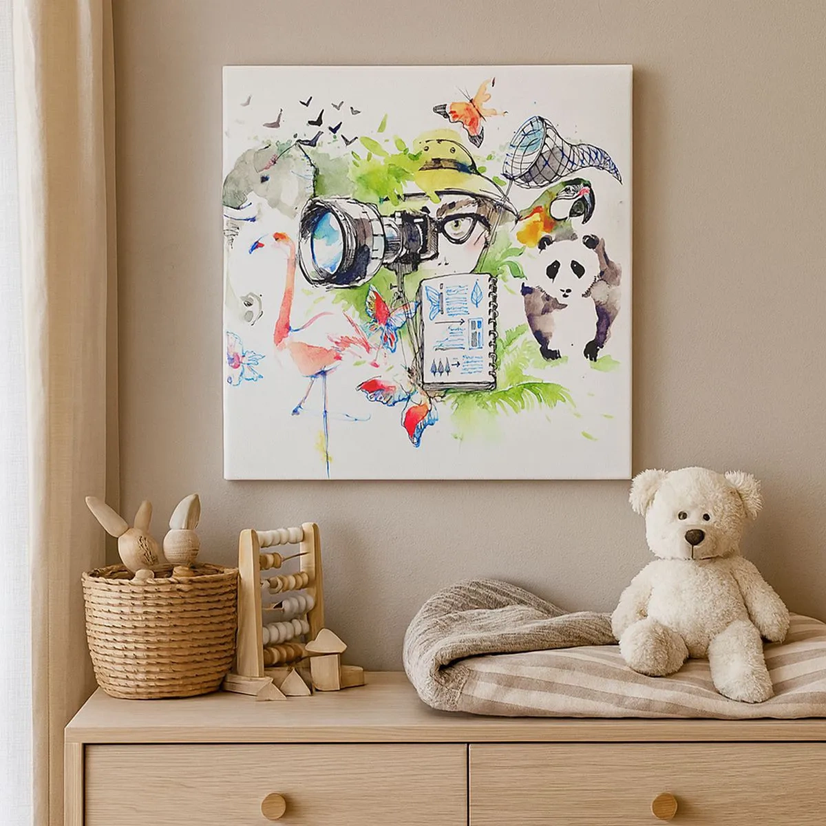 Lærredstryk - Billede på lærred - Gennem en rejsendes linse - 30x30 cm