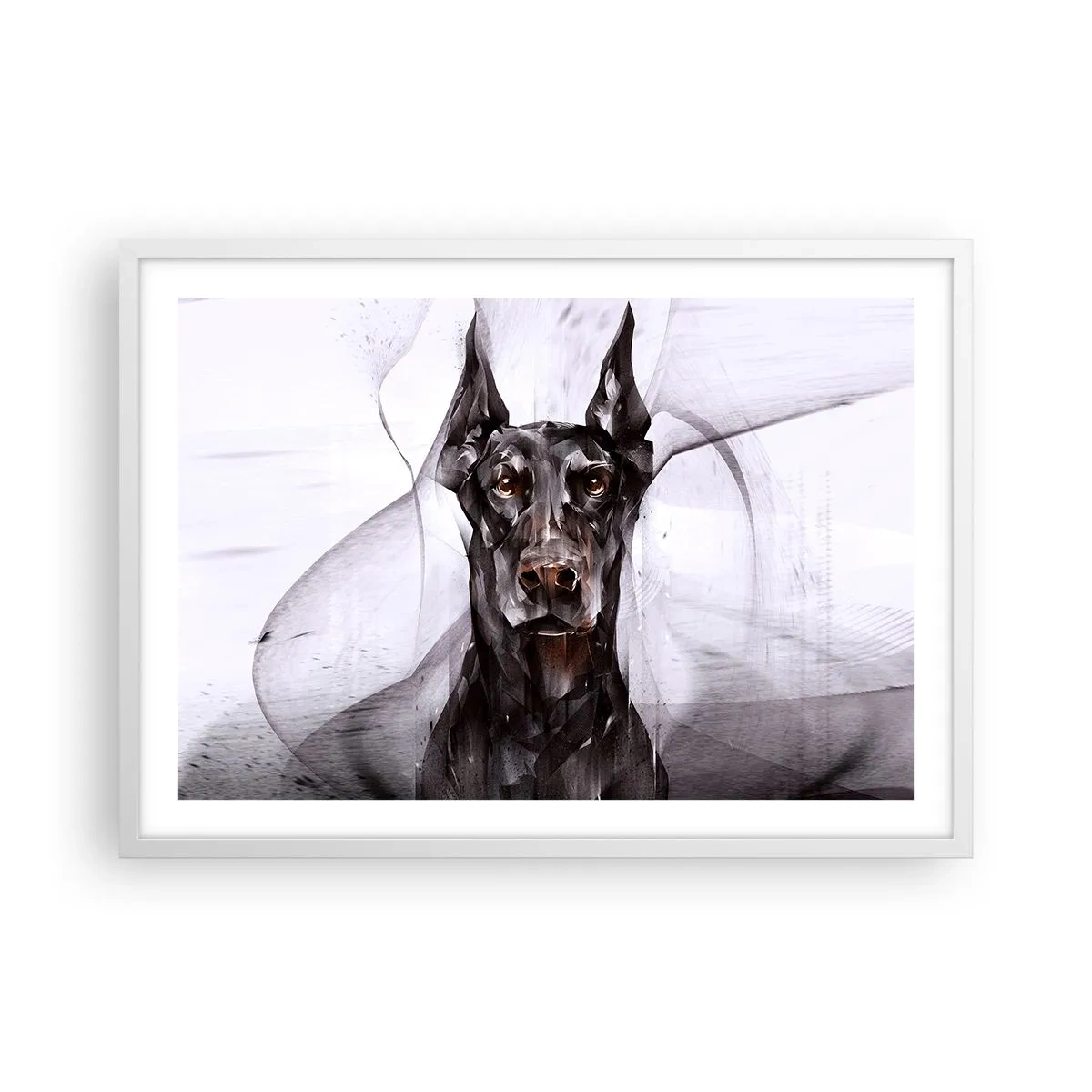 Plakat i hvid ramme - Nobelt født - 70x50 cm