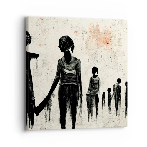 Lærredstryk - Billede på lærred - Mod ensomhed - 30x30 cm