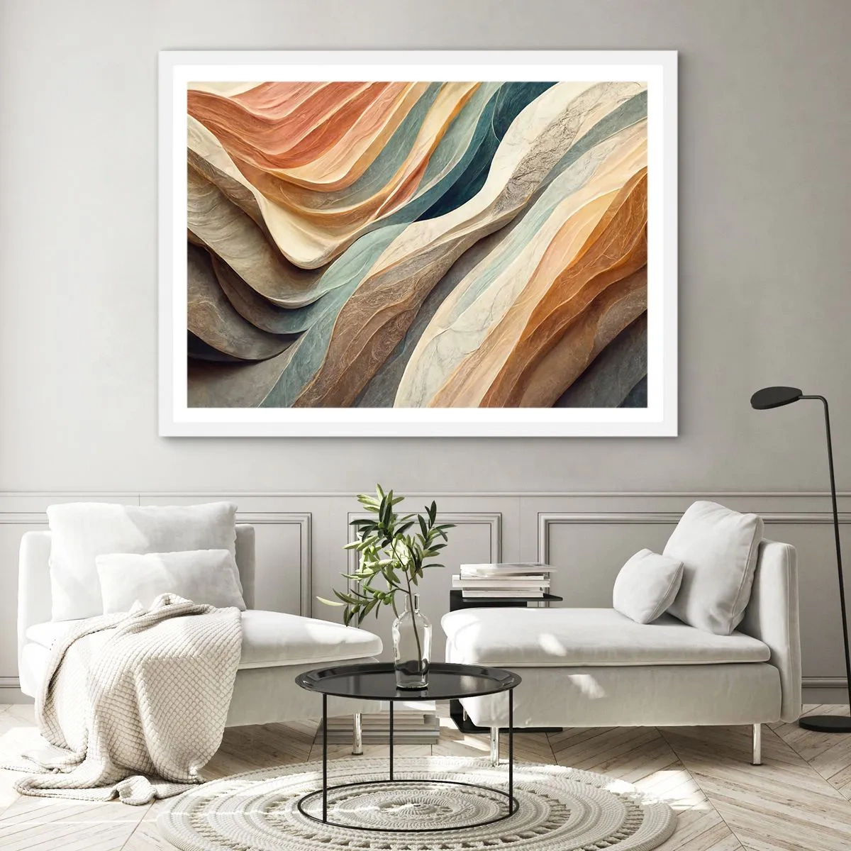 Plakat i hvid ramme - Øjeblikke før forandring - 70x50 cm