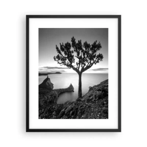 Plakat i sort ramme - Fred hele vejen til horisonten - 40x50 cm