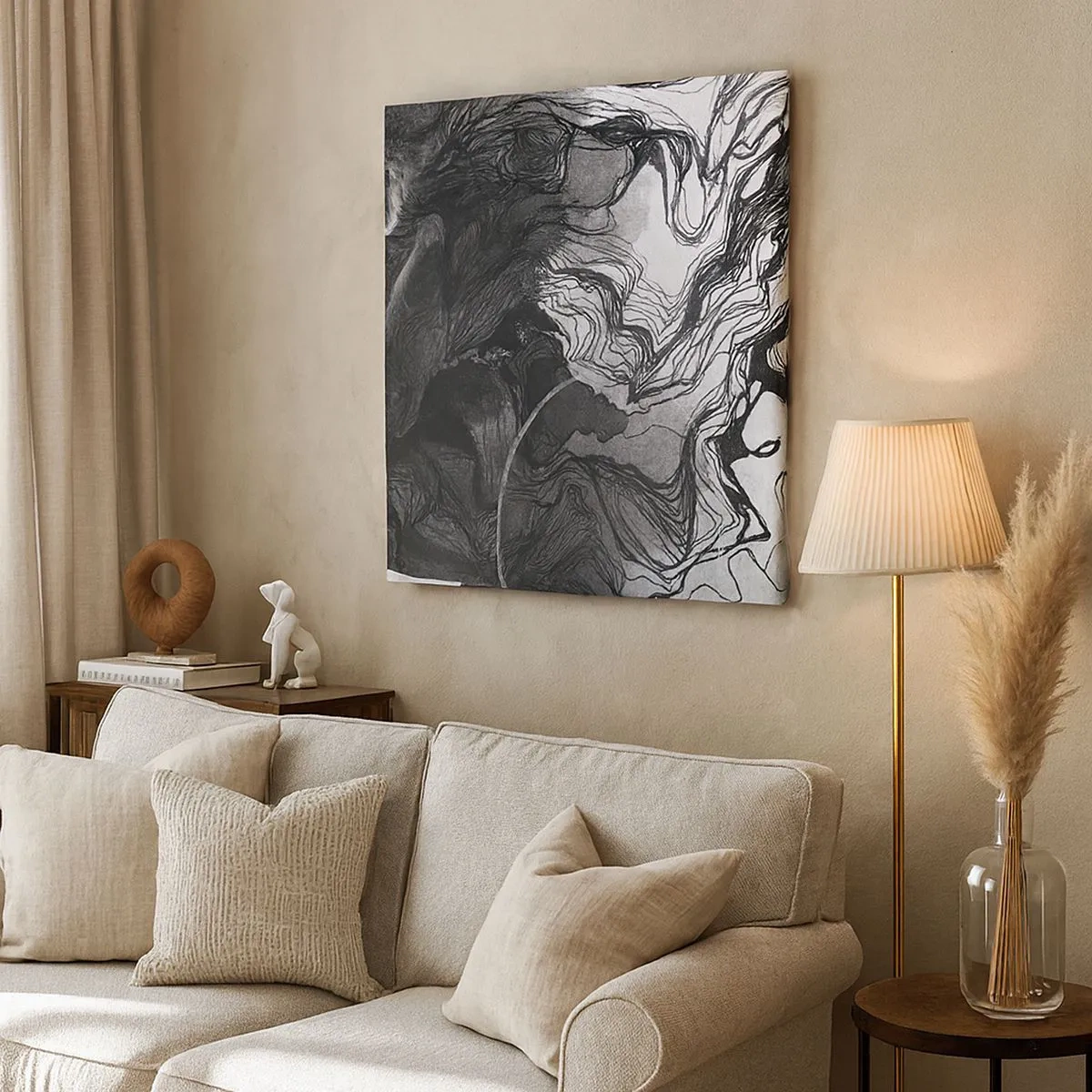 Lærredstryk - Billede på lærred - Forviklet i drømme - 30x30 cm