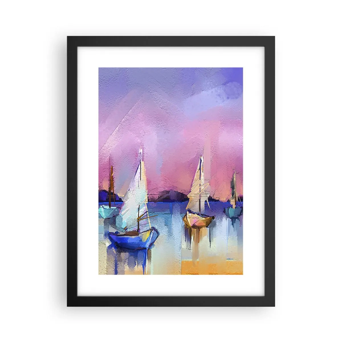 Plakat i sort ramme - Retning: brede farvande - 30x40 cm