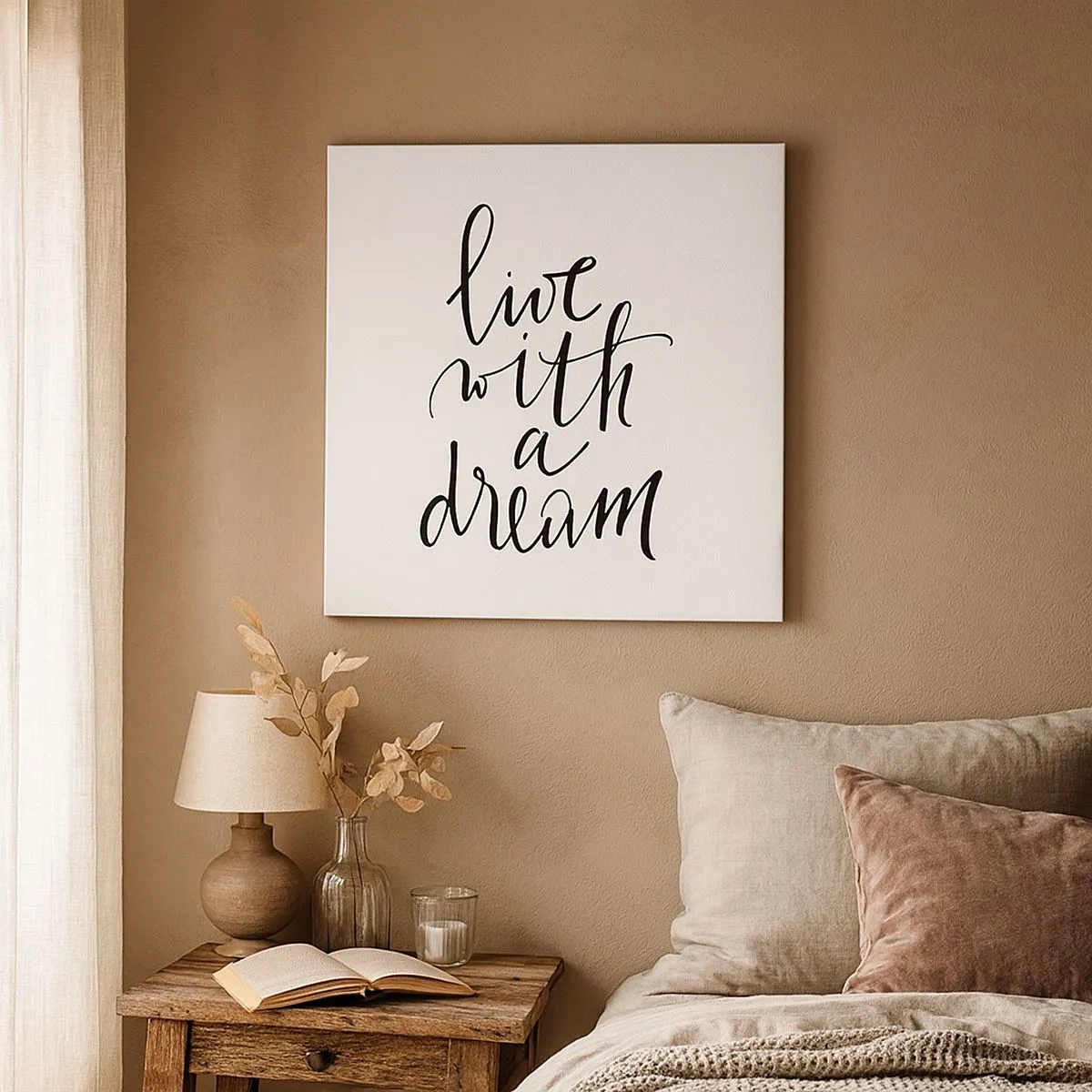 Lærredstryk - Billede på lærred - Of course - 30x30 cm