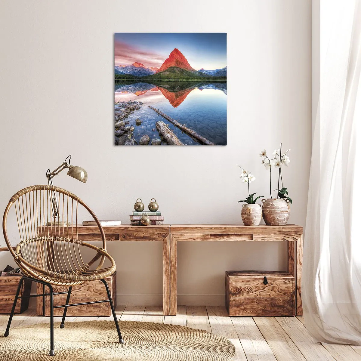 Lærredstryk - Billede på lærred - Varme og kulde - 60x60 cm