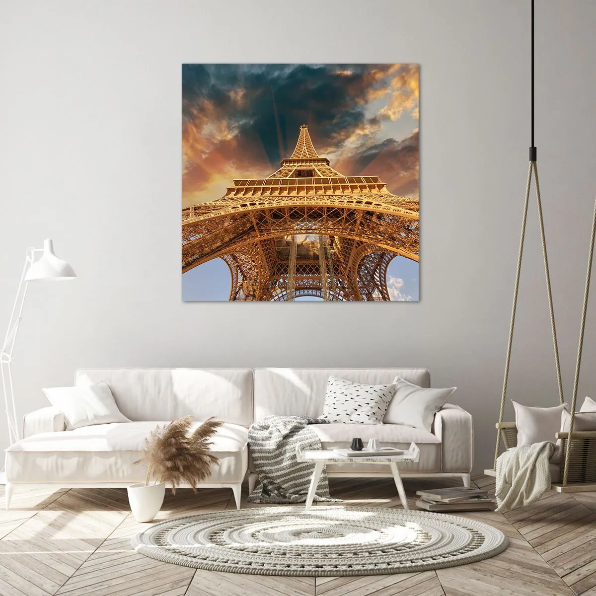 Lærredstryk - Billede på lærred - Hvordan menneskeheden nåede himlen - 40x40 cm