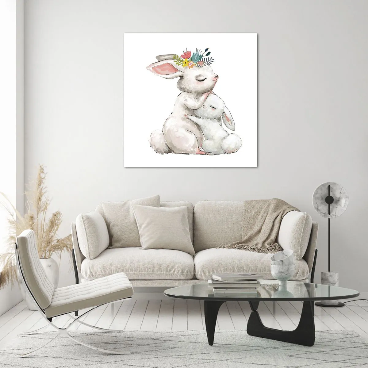 Billede på glas - Der er intet sted som hos mor - 60x60 cm