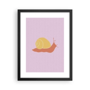 Plakat i sort ramme - Der er ingen hastværk - 30x40 cm