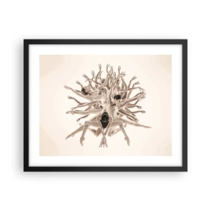 Plakat i sort ramme - Blomstrende i dans - 50x40 cm