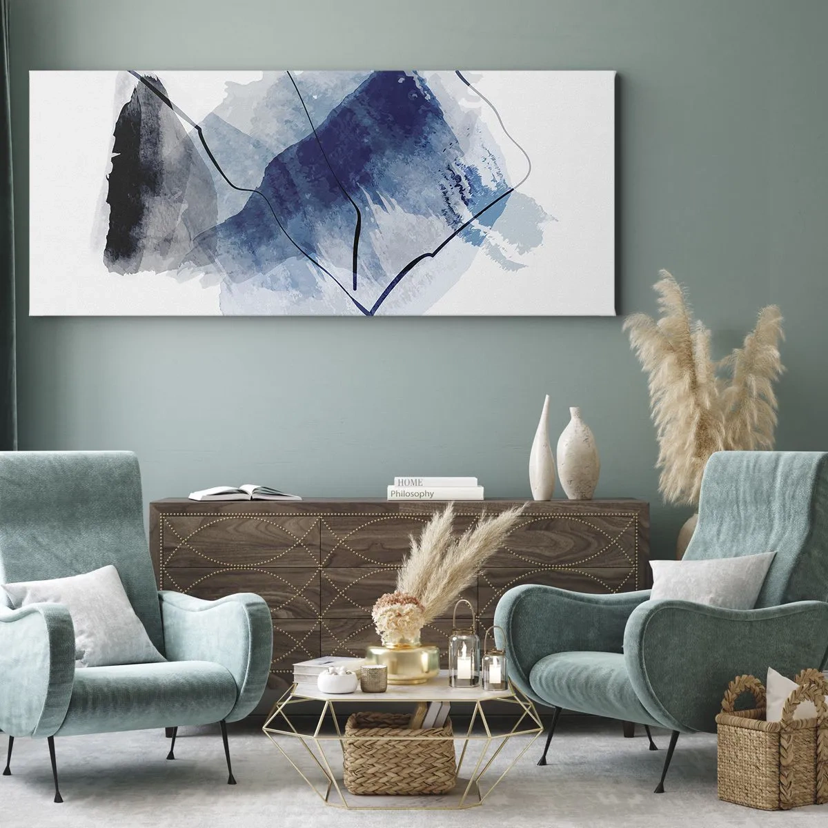 Lærredstryk - Billede på lærred - Isbjerg - 100x40 cm