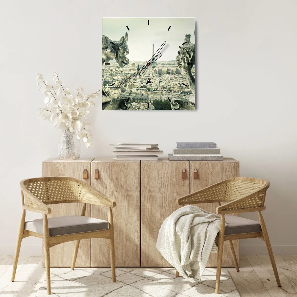 Vægur, Uret - Parisisk chat - 30x30 cm