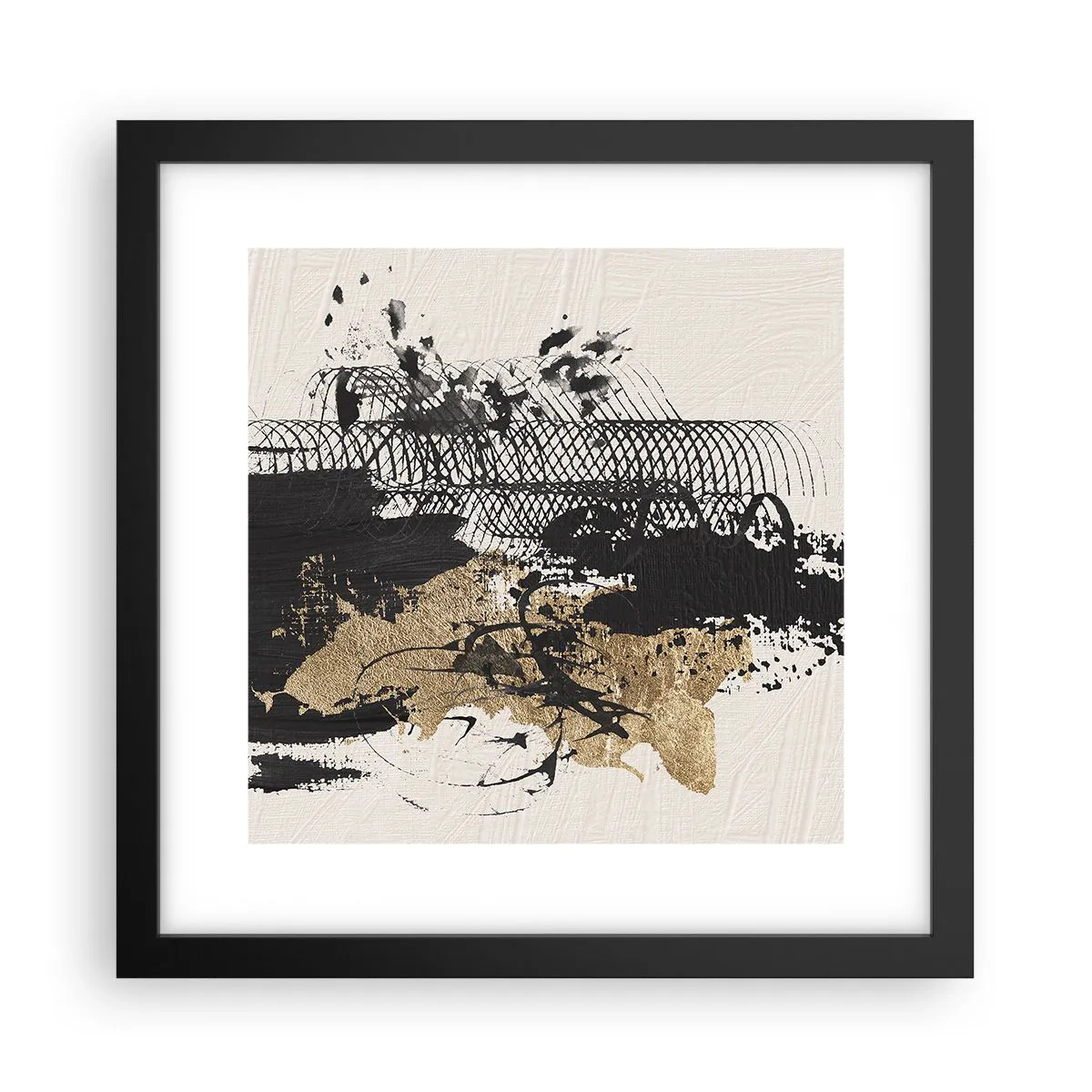 Plakat i sort ramme - Komposition med lidenskab - 30x30 cm