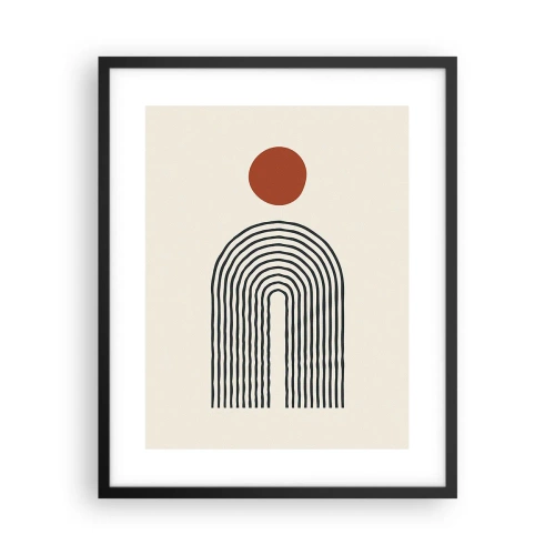 Plakat i sort ramme - Magnetisme af former og farver - 40x50 cm