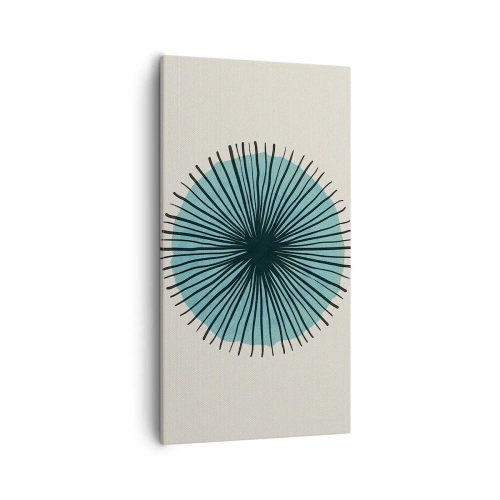 Lærredstryk - Billede på lærred - Strålende på blå - 55x100 cm