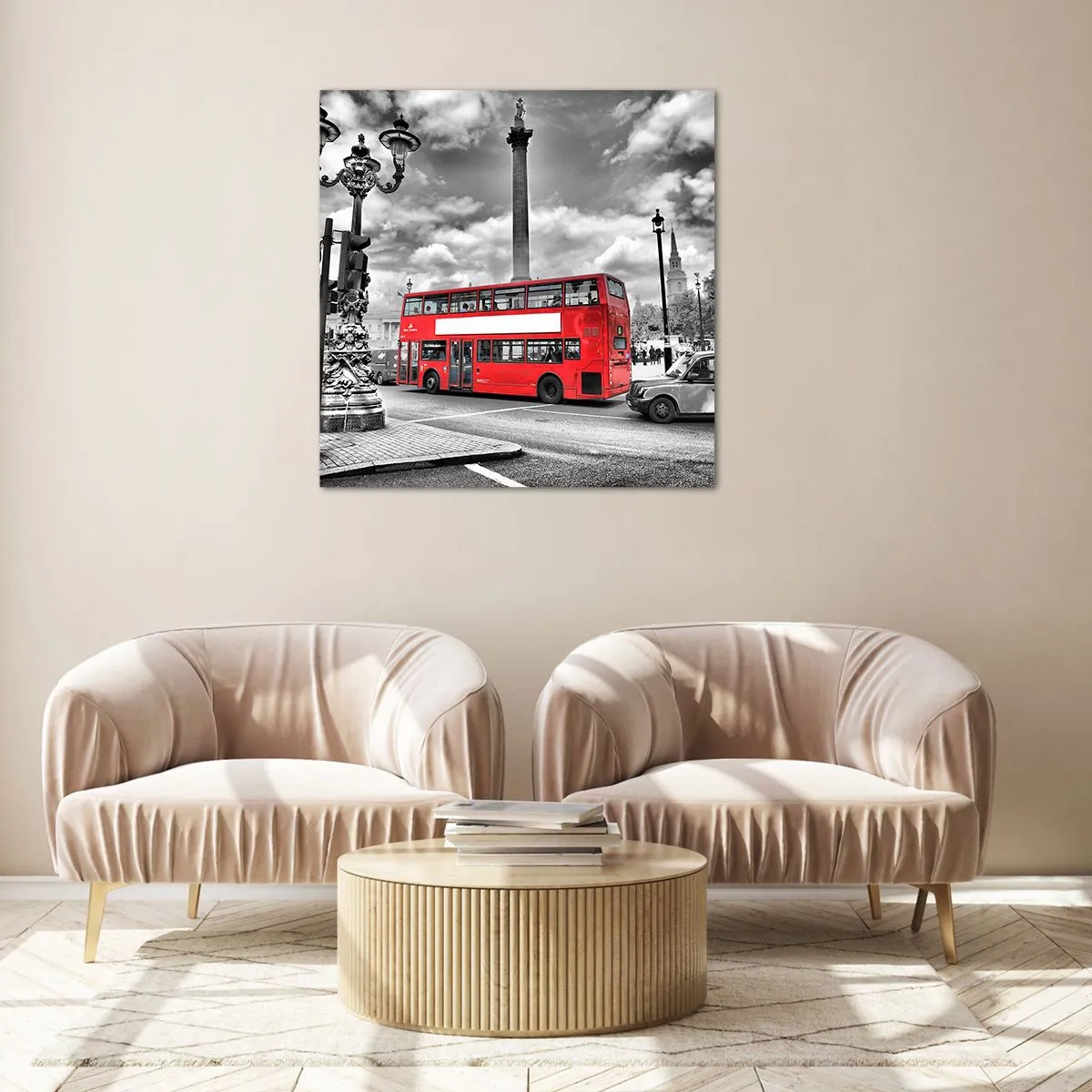 Billede på glas - Byens sande livsnerve - 70x70 cm