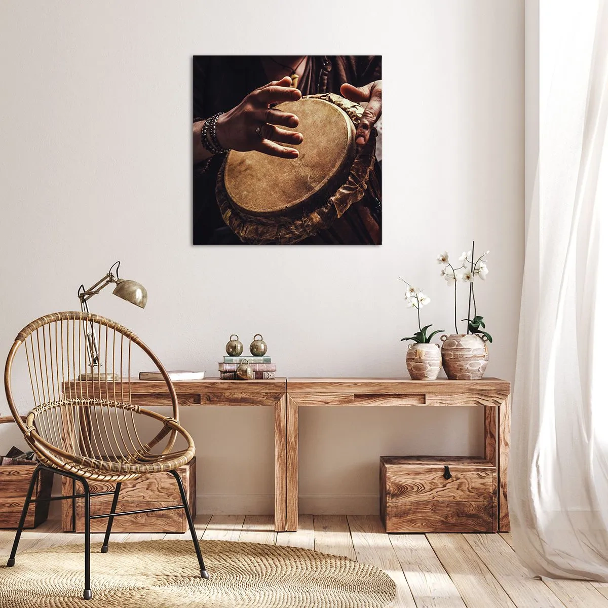 Lærredstryk - Billede på lærred - I hjertets rytme - 50x50 cm