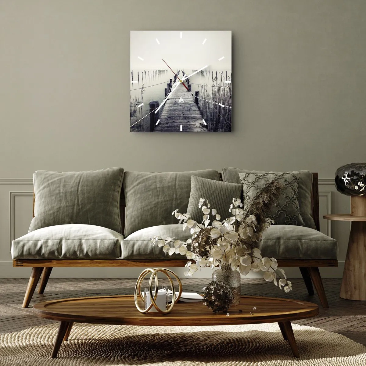 Vægur, Uret - Fordyb dig i fred - 30x30 cm