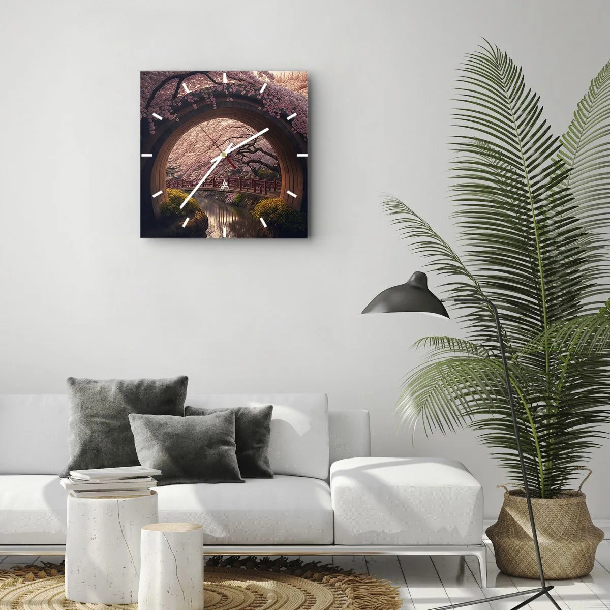 Vægur, Uret - Japansk forår - 30x30 cm