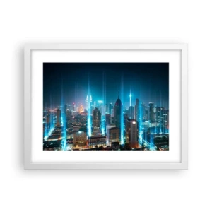 Plakat i hvid ramme - Berlin til himlen - 40x30 cm