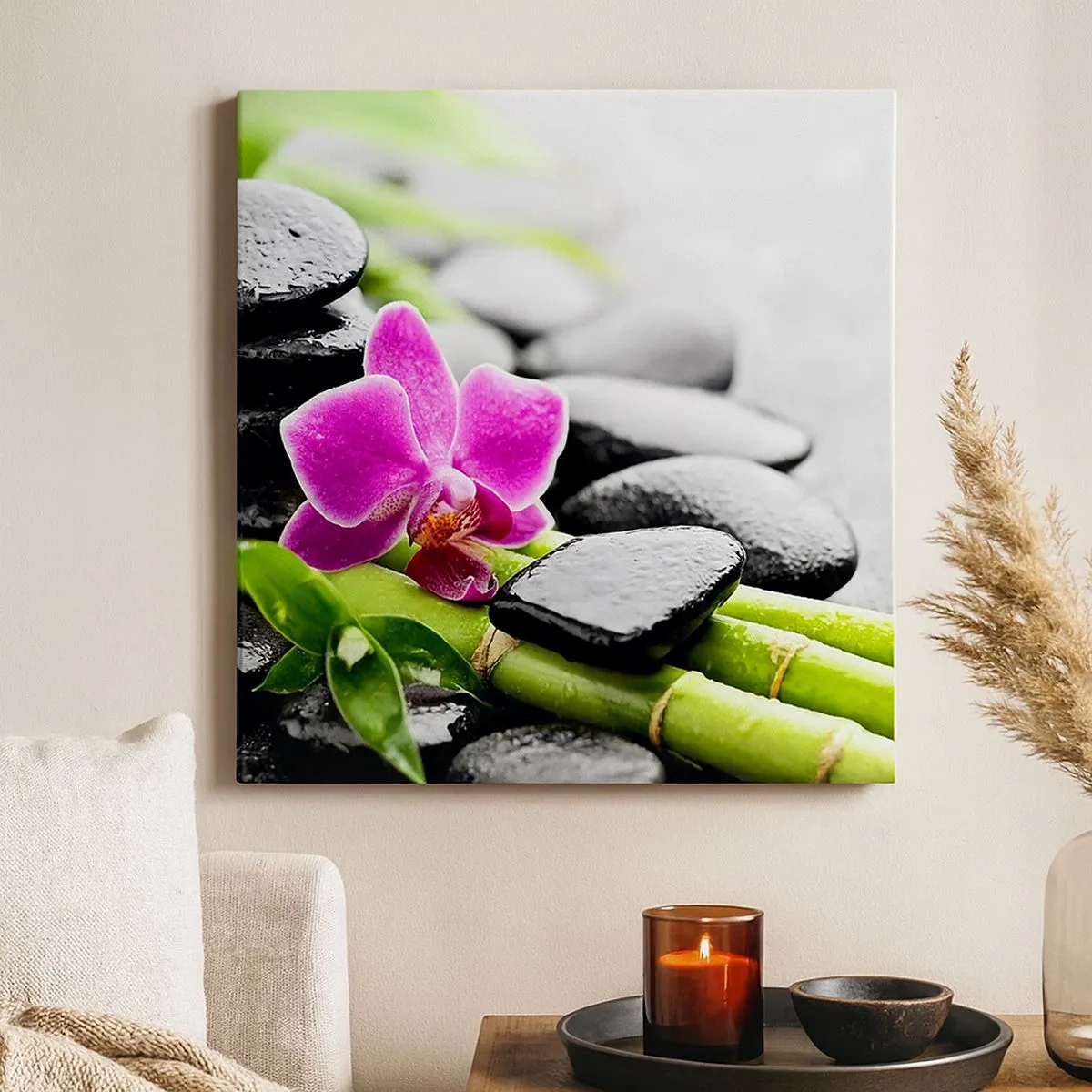 Lærredstryk - Billede på lærred - I en fredelig balance - 30x30 cm