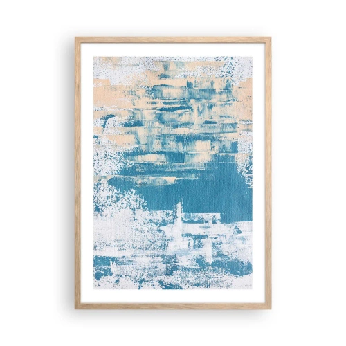 Plakat i ramme af lyst egetræ - Gennem istappen - 50x70 cm