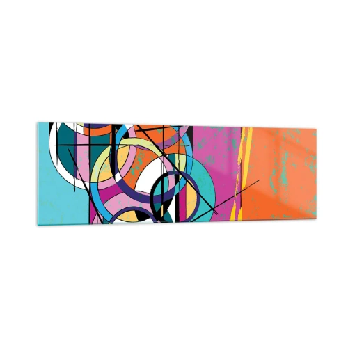 Billede på glas - Hjul for hjul - 160x50 cm