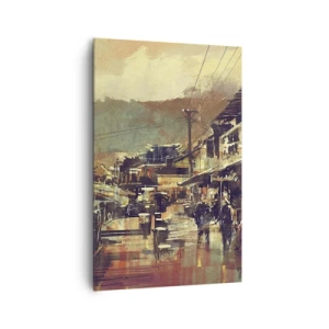 Lærredstryk - Billede på lærred - Livet som et væld af gråt - 80x120 cm