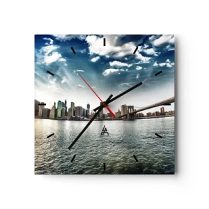 Vægur, Uret - Glas ø - 30x30 cm