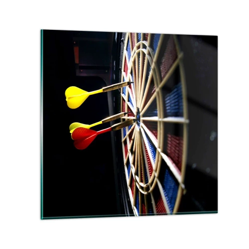 Billede på glas - Lige til sagen - 40x40 cm