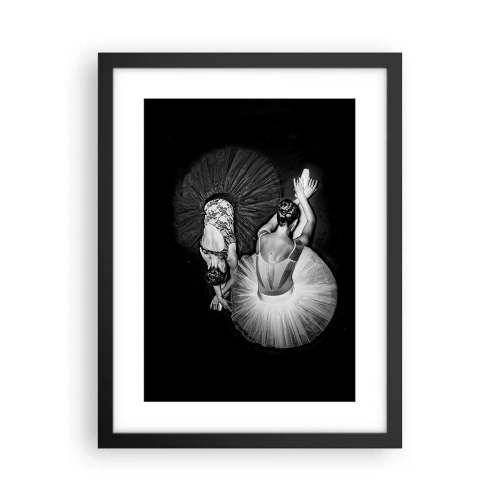 Plakat i sort ramme - Yin og yang - den perfekte balance - 30x40 cm
