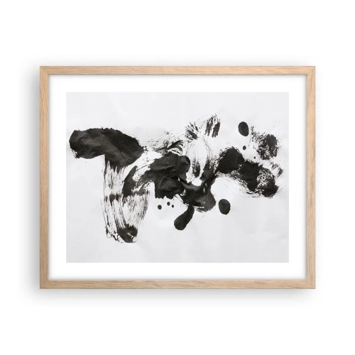 Plakat i ramme af lyst egetræ - En metode i galskaben? - 50x40 cm