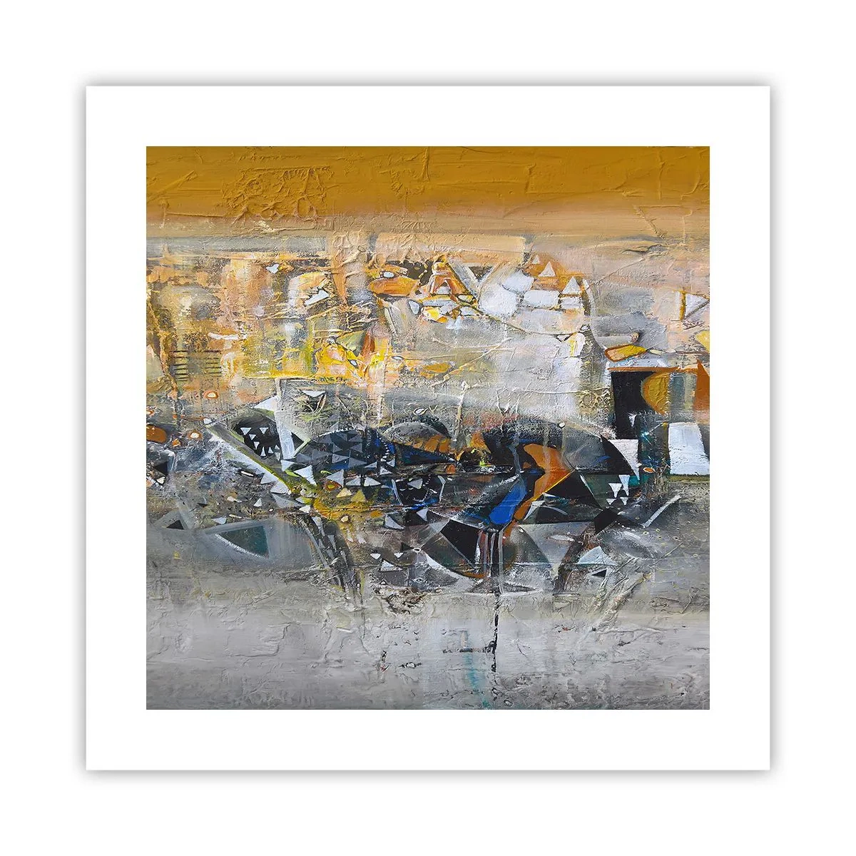 Plakat - Alt vil falde på plads - 40x40 cm