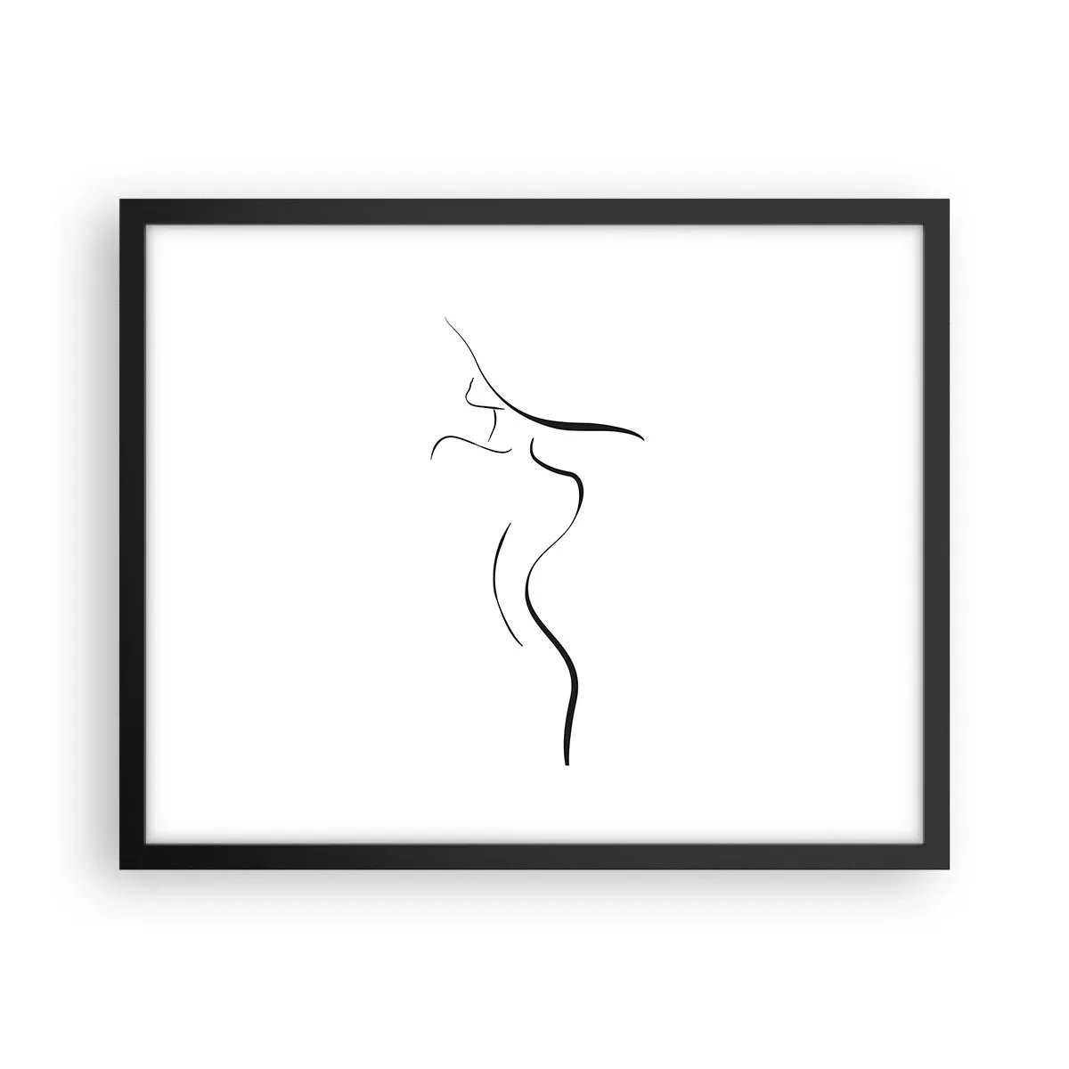 Plakat i sort ramme - Flygtig som en bølge - 50x40 cm