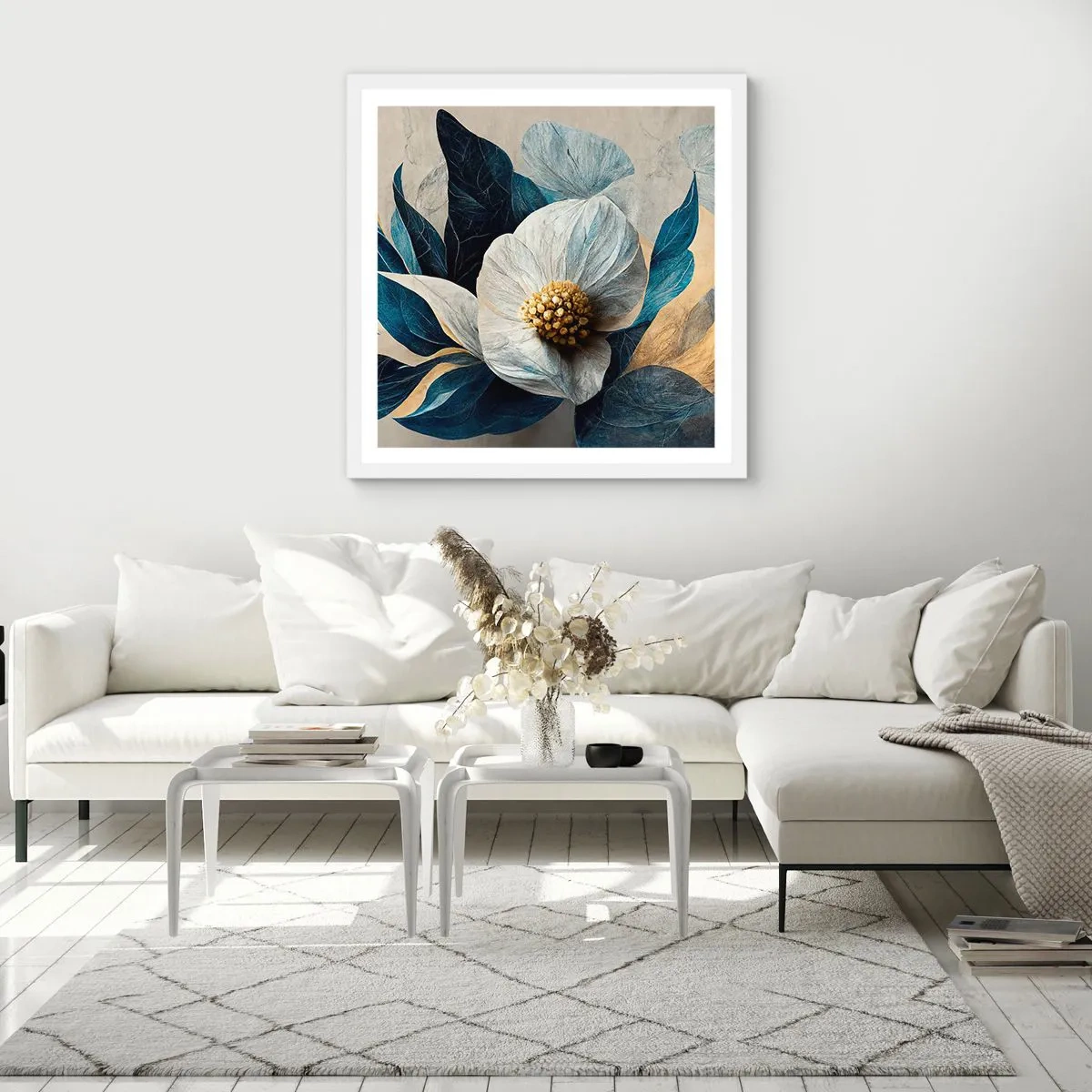 Plakat i hvid ramme - Har et hjerte af guld - 40x40 cm