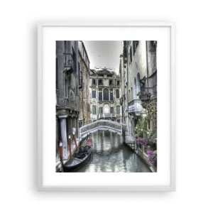 Plakat i hvid ramme - I århundreder i tavs drømmeri - 40x50 cm