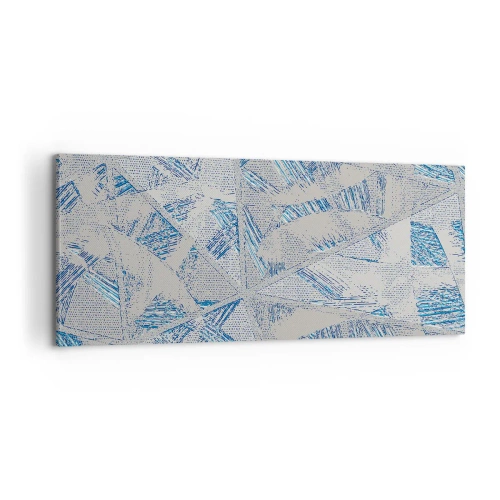 Lærredstryk - Billede på lærred - I en gråblå labyrint - 100x40 cm