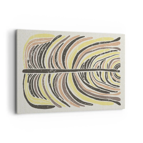 Lærredstryk - Billede på lærred - Levende abstraktion - 100x70 cm