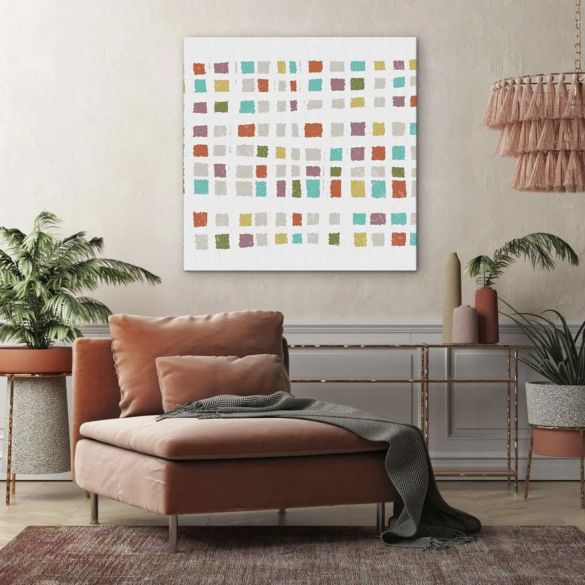 Lærredstryk - Billede på lærred - Ukendt leg - 70x70 cm