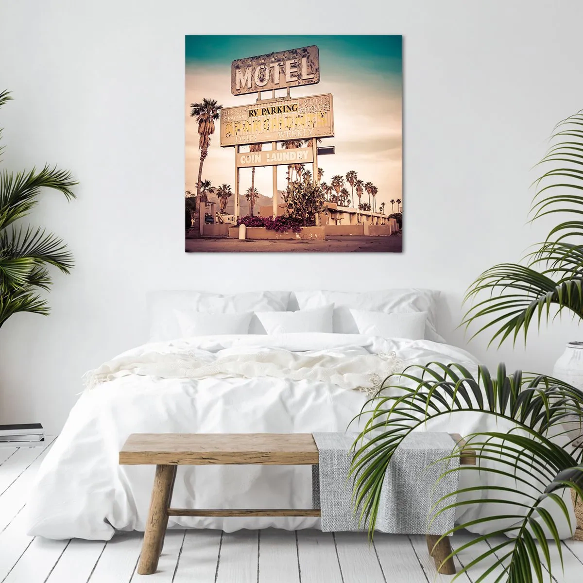 Lærredstryk - Billede på lærred - Her er tiden standset - 60x60 cm