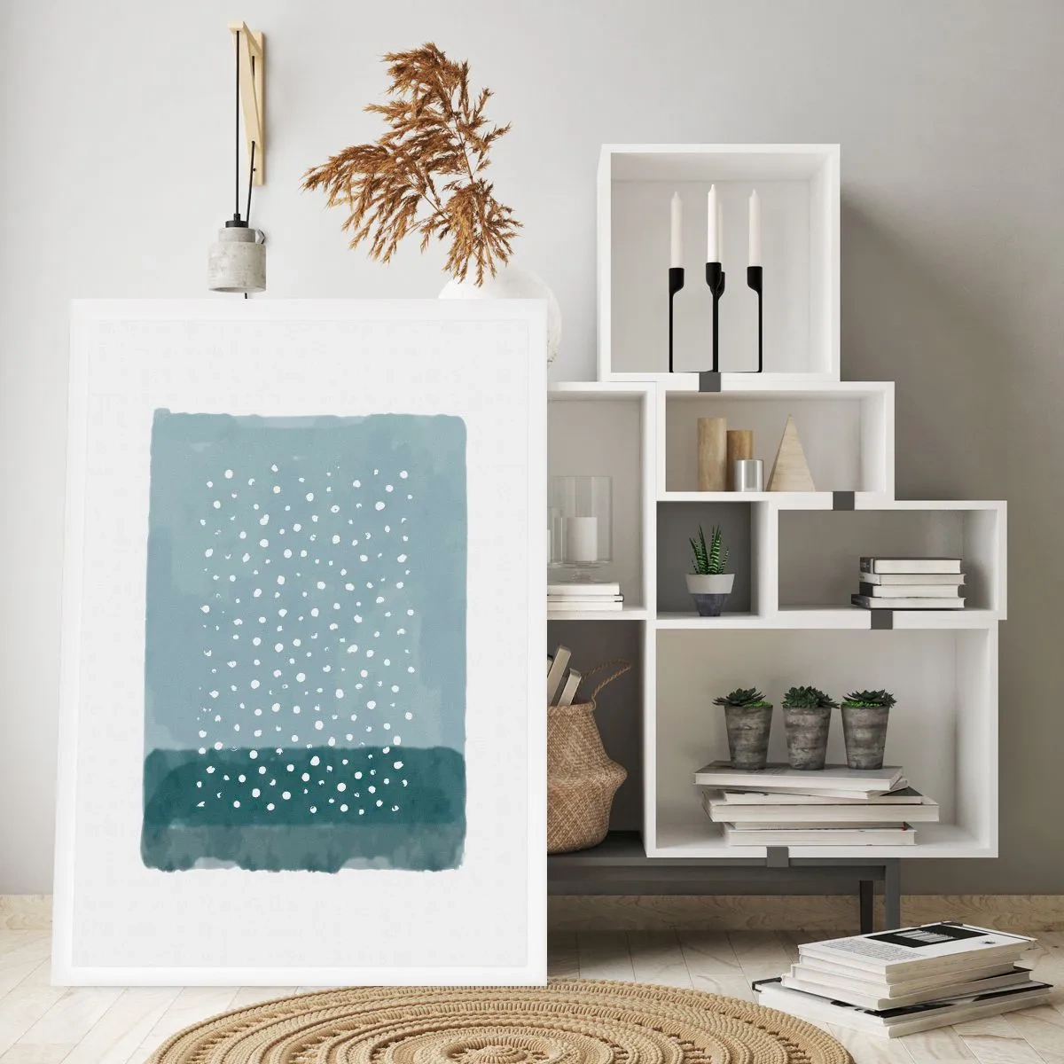 Plakat - Dyrket i blåt - 40x50 cm