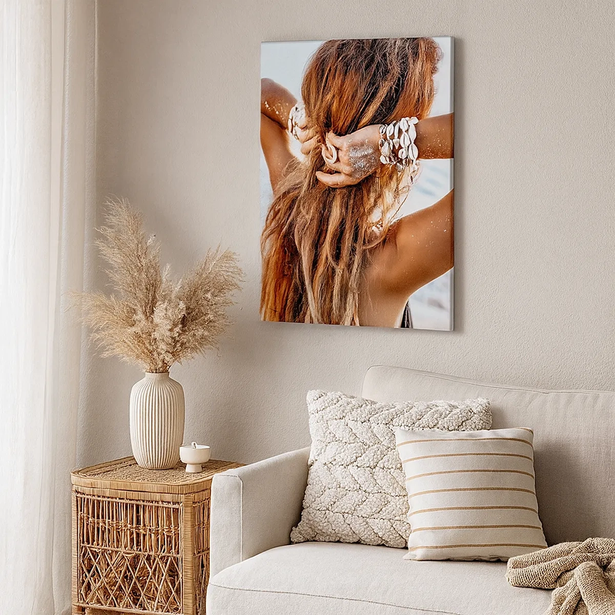 Lærredstryk - Billede på lærred - Søster af vand og solskin - 50x70 cm