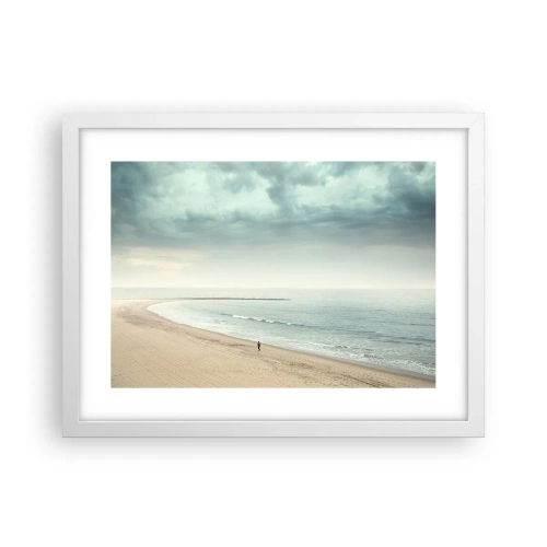 Plakat i hvid ramme - På jagt efter fred - 40x30 cm