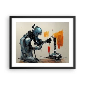 Plakat i sort ramme - Kommer i morgen... - 50x40 cm