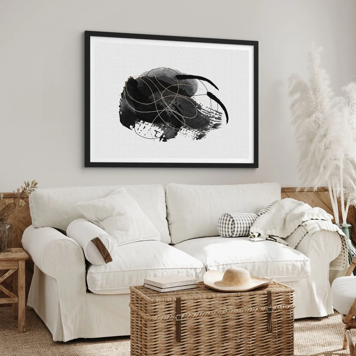 Plakat i sort ramme - Kom frem fra det sorte - 40x30 cm