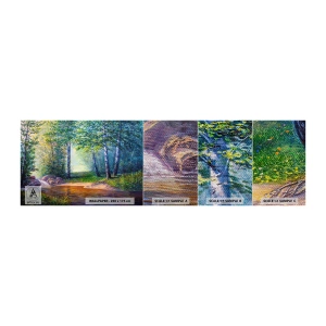 Prøve Fototapet Premium Sand - Idylliske omgivelser - Landskab, Skov, flod - 100x30 cm