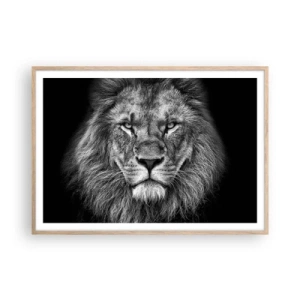 Plakat i ramme af lyst egetræ - I kroningsklædning - 100x70 cm